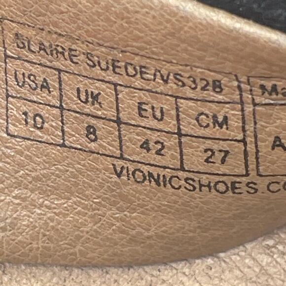 NWOT! VIONIC Blaire Heeled Black Suede Sandal - Size 10 - Picture 3 of 16